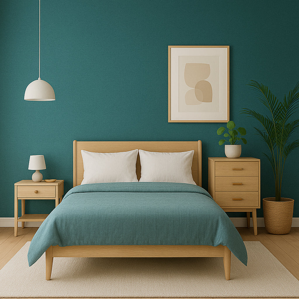 Luxe Linen Texture Self-Adhesive Wall Rolls (Eucalyptus Green)
