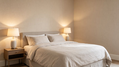 Luxe Linen Texture Self-Adhesive Wall Rolls (Wheat Beige)