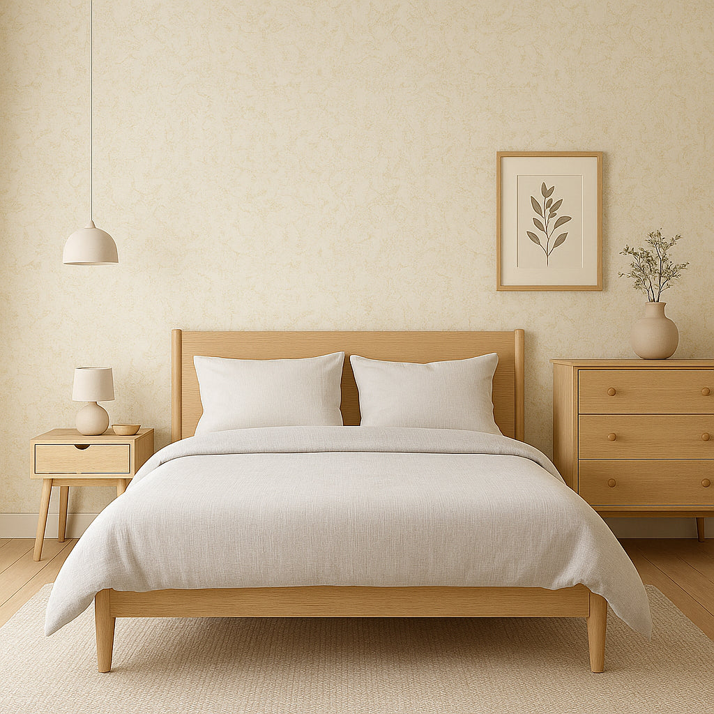 Luxe Linen Texture Self-Adhesive Wall Rolls (Champagne Beign)