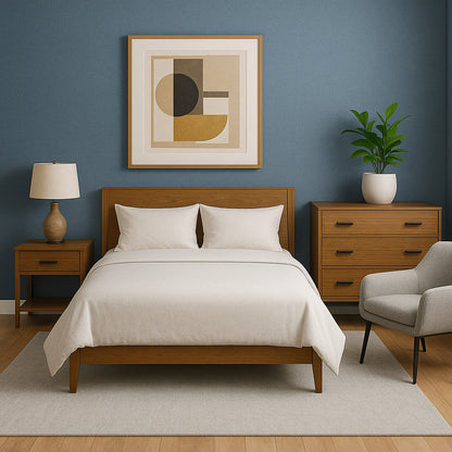 Luxe Linen Texture Self-Adhesive Wall Rolls (Dusky Indigo)